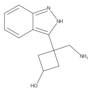 3-(aminomethyl)-3-(1H-indazol-3-yl)cyclobutan-1-ol Structure