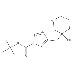 tert-butyl 4-[(3-hydroxypiperidin-3-yl)methyl]-1H-imidazole-1-carboxylate Structure