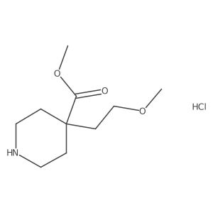 Methyl 4-(2-methoxyethyl)piperidine-4-carboxylate hydrochloride结构式