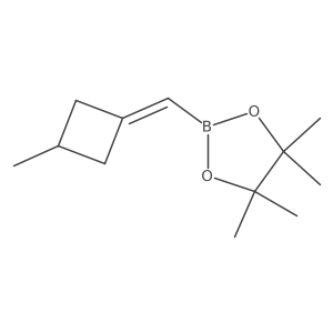 4,4,5,5-Tetramethyl-2-((3-methylcyclobutylidene)methyl)-1,3,2-dioxaborolane Structure