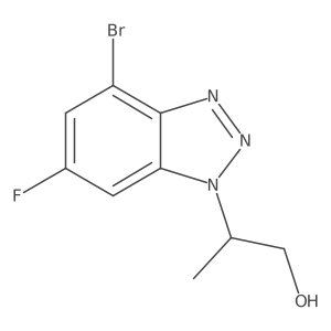 2-(4-bromo-6-fluoro-1H-1,2,3-benzotriazol-1-yl)propan-1-ol Structure
