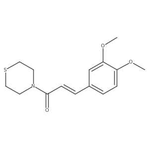 2-Propen-1-one, 3-(3,4-dimethoxyphenyl)-1-(4-thiomorpholinyl)-, (2E)-结构式