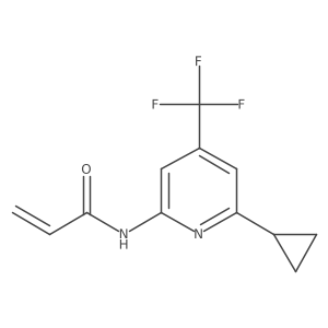N-[6-cyclopropyl-4-(trifluoromethyl)pyridin-2-yl]prop-2-enamide Structure