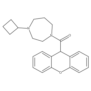 (4-cyclobutyl-1,4-diazepan-1-yl)(9H-xanthen-9-yl)methanone结构式