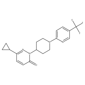 6-Cyclopropyl-2-{1-[5-(trifluoromethyl)pyridin-2-yl]piperidin-4-yl}-2,3-dihydropyridazin-3-one Structure