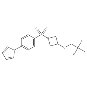 1-(4-((3-(2,2,2-trifluoroethoxy)azetidin-1-yl)sulfonyl)phenyl)-1H-pyrazole Structure