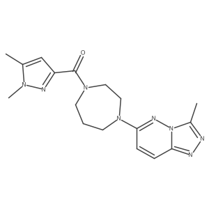 (1,5-Dimethylpyrazol-3-yl)-[4-(3-methyl-[1,2,4]triazolo[4,3-b]pyridazin-6-yl)-1,4-diazepan-1-yl]methanone结构式