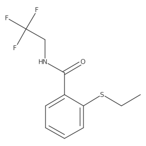 2-(ethylsulfanyl)-N-(2,2,2-trifluoroethyl)benzamide Structure
