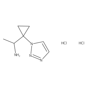 1-[1-(Triazol-1-yl)cyclopropyl]ethanamine;dihydrochloride Structure
