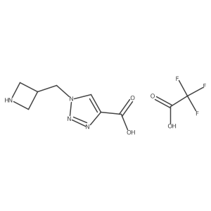 1-(Azetidin-3-ylmethyl)triazole-4-carboxylic acid;2,2,2-trifluoroacetic acid结构式