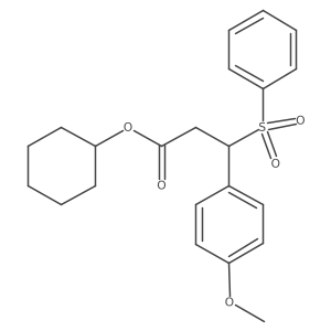 Cyclohexyl 3-(4-methoxyphenyl)-3-(phenylsulfonyl)propanoate结构式