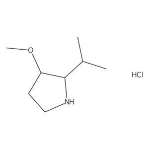 (2R,3R)-3-Methoxy-2-propan-2-ylpyrrolidine;hydrochloride结构式