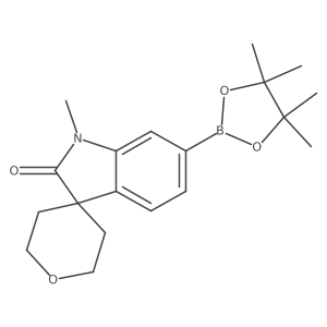 1-Methyl-6-(4,4,5,5-tetramethyl-1,3,2-dioxaborolan-2-yl)spiro[indoline-3,4'-tetrahydropyran]-2-one Structure