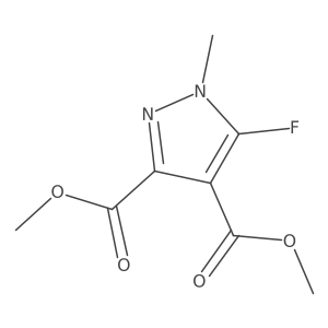 dimethyl 5-fluoro-1-methyl-1H-pyrazole-3,4-dicarboxylate结构式
