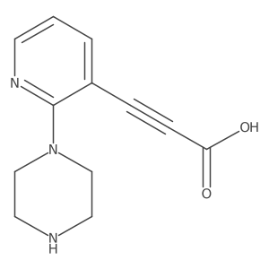 3-[2-(Piperazin-1-yl)pyridin-3-yl]prop-2-ynoic acid结构式