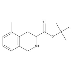 Tert-butyl 5-methyl-1,2,3,4-tetrahydroisoquinoline-3-carboxylate结构式