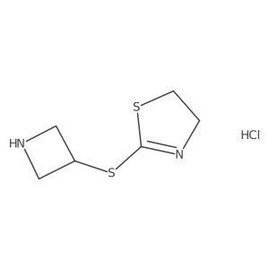 2-(Azetidin-3-ylthio)-4,5-dihydrothiazole hydrochloride结构式