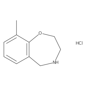 9-Methyl-2,3,4,5-tetrahydro-1,4-benzoxazepine hydrochloride Structure