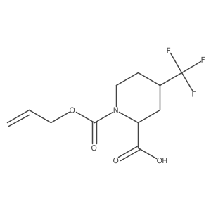 1-[(Prop-2-en-1-yloxy)carbonyl]-4-(trifluoromethyl)piperidine-2-carboxylic acid Structure