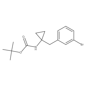 tert-butyl N-{1-[(3-bromophenyl)methyl]cyclopropyl}carbamate结构式