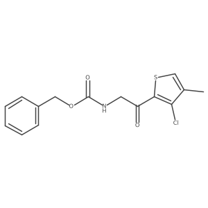 benzyl N-[2-(3-chloro-4-methylthiophen-2-yl)-2-oxoethyl]carbamate结构式