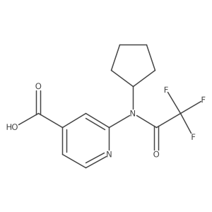 2-(N-cyclopentyl-2,2,2-trifluoroacetamido)pyridine-4-carboxylic acid结构式