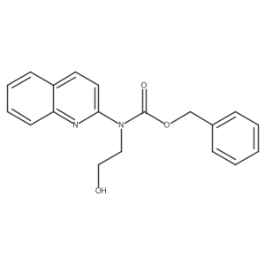benzyl N-(2-hydroxyethyl)-N-(quinolin-2-yl)carbamate结构式