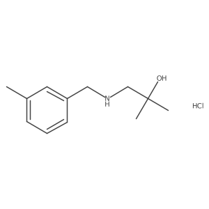 2-Methyl-1-{[(3-methylphenyl)methyl]amino}propan-2-olhydrochloride结构式