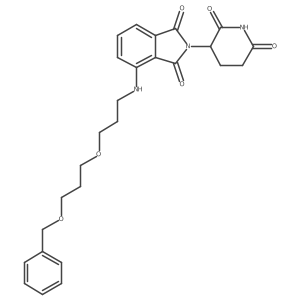 4-[3-(3-Benzyloxypropoxy)propylamino]-2-(2,6-dioxo-3-piperidyl)isoindoline-1,3-dione结构式