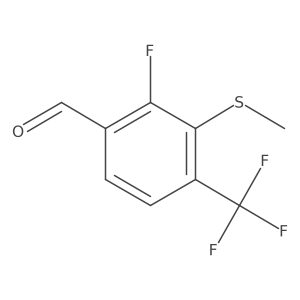 2-Fluoro-3-(methylthio)-4-(trifluoromethyl)benzaldehyde结构式