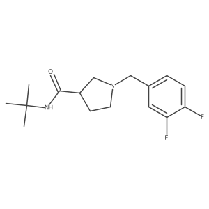 N-tert-butyl-1-[(3,4-difluorophenyl)methyl]pyrrolidine-3-carboxamide Structure