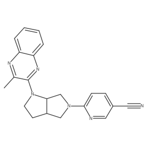 6-[1-(3-Methylquinoxalin-2-yl)-octahydropyrrolo[3,4-b]pyrrol-5-yl]pyridine-3-carbonitrile Structure
