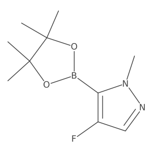 4-fluoro-1-methyl-5-(tetramethyl-1,3,2-dioxaborolan-2-yl)-1H-pyrazole Structure