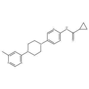 N-{5-[4-(6-methylpyrimidin-4-yl)piperazin-1-yl]pyridin-2-yl}cyclopropanecarboxamide结构式