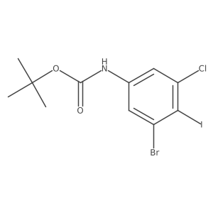 tert-butyl N-(3-bromo-5-chloro-4-iodophenyl)carbamate结构式