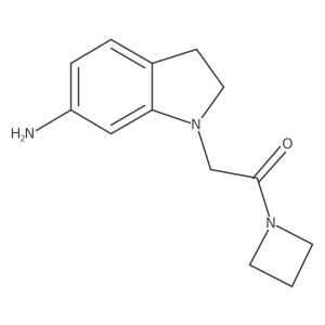 2-(6-Aminoindolin-1-yl)-1-(azetidin-1-yl)ethanone结构式