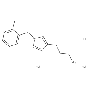 3-{1-[(2-methylpyridin-3-yl)methyl]-1H-1,2,3-triazol-4-yl}propan-1-amine trihydrochloride结构式