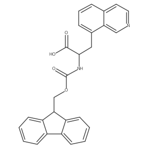 (S)-2-((((9H-Fluoren-9-yl)methoxy)carbonyl)amino)-3-(isoquinolin-8-yl)propanoic acid Structure