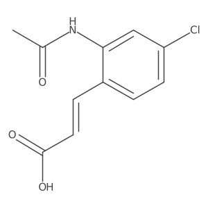 3-[2-(Acetylamino)-4-chlorophenyl]-2-propenoic acid Structure