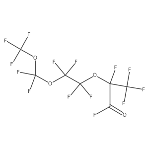 O=C(F)C(F)(OC(F)(F)C(F)(F)OC(F)(F)OC(F)(F)F)C(F)(F)F结构式