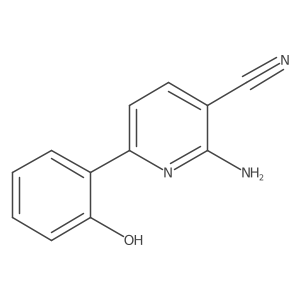 2-Amino-6-(2-hydroxyphenyl)nicotinonitrile结构式