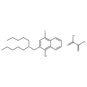 5-Chloro-7-((dipentylamino)methyl)quinolin-8-ol oxalate结构式