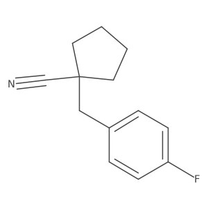 1-[(4-Fluorophenyl)methyl]cyclopentane-1-carbonitrile Structure