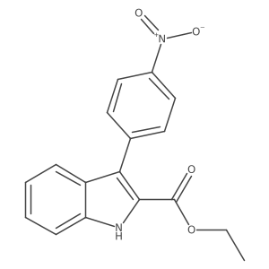 ethyl 3-(4-nitrophenyl)-1H-indole-2-carboxylate结构式
