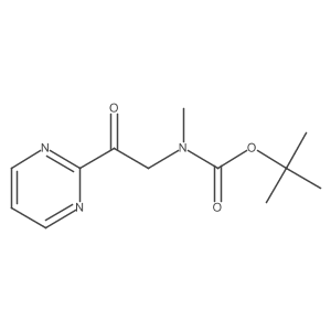 Tert-butyl 2-oxo-2-pyrimidin-2-ylethyl(methyl)carbamate结构式
