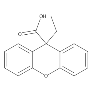 9-Ethylxanthene-9-carboxylic acid结构式