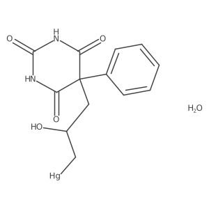 5-[2-Hydroxy-3-(hydroxymercurio(II))propyl]-5-phenylbarbituric acid Structure