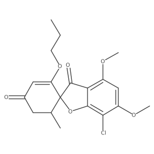7-Chloro-4,6-dimethoxy-6'-methyl-2'-propoxy-3H-spiro[[1]benzofuran-2,1'-cyclohex[2]ene]-3,4'-dione结构式