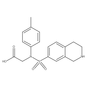[(1,2,3,4-Tetrahydro-isoquinoline-7-sulfonyl)-p-tolyl-amino]-acetic acid结构式
