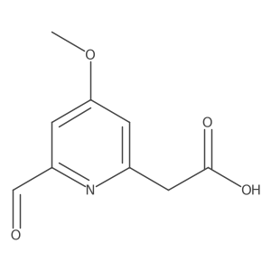 (6-Formyl-4-methoxypyridin-2-YL)acetic acid Structure